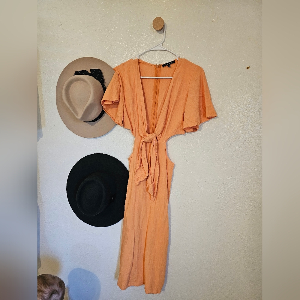 Vici Peach Maxi Dress